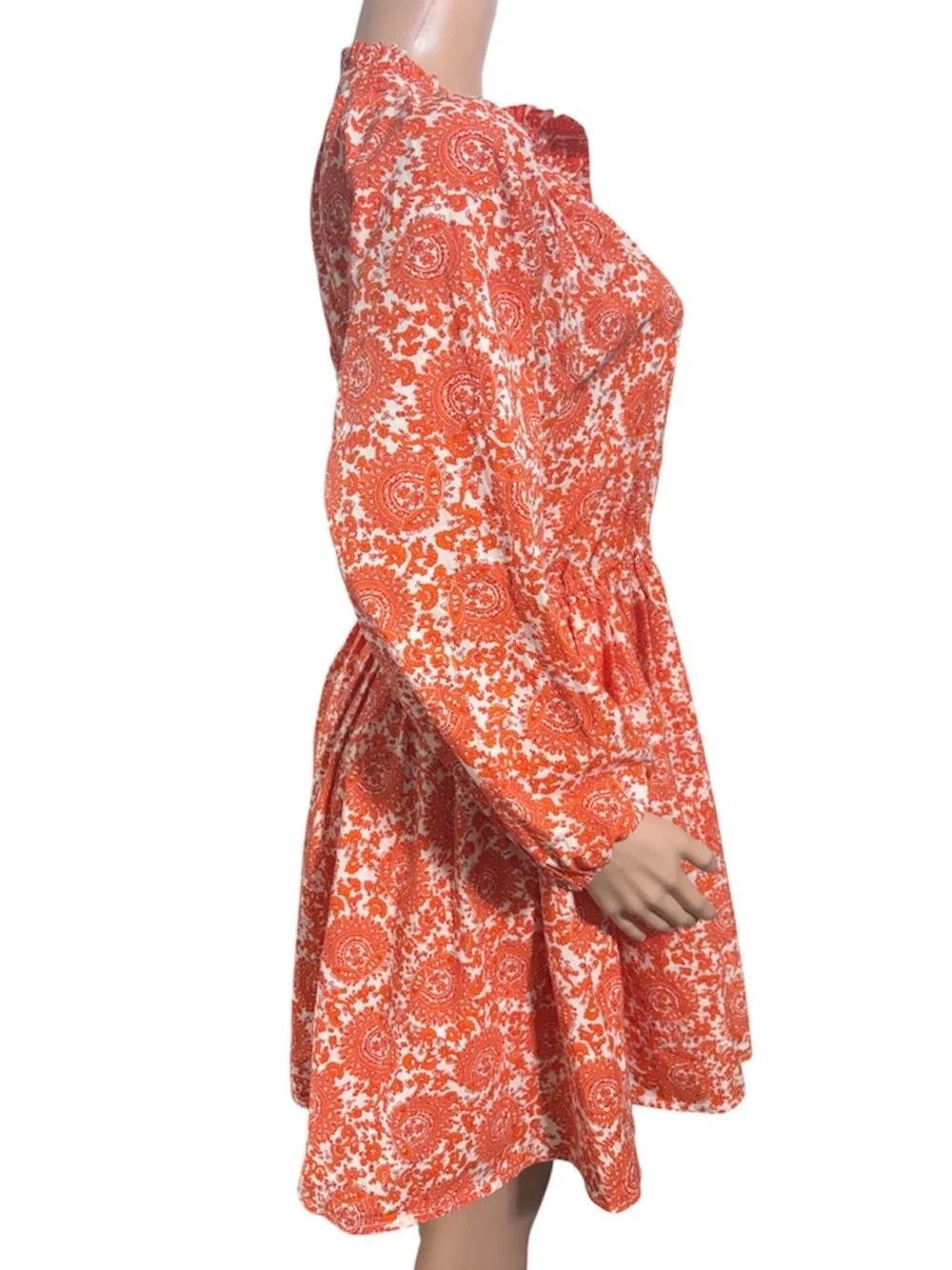 J. CREW Women's Floral Ruffle-collar mini dress